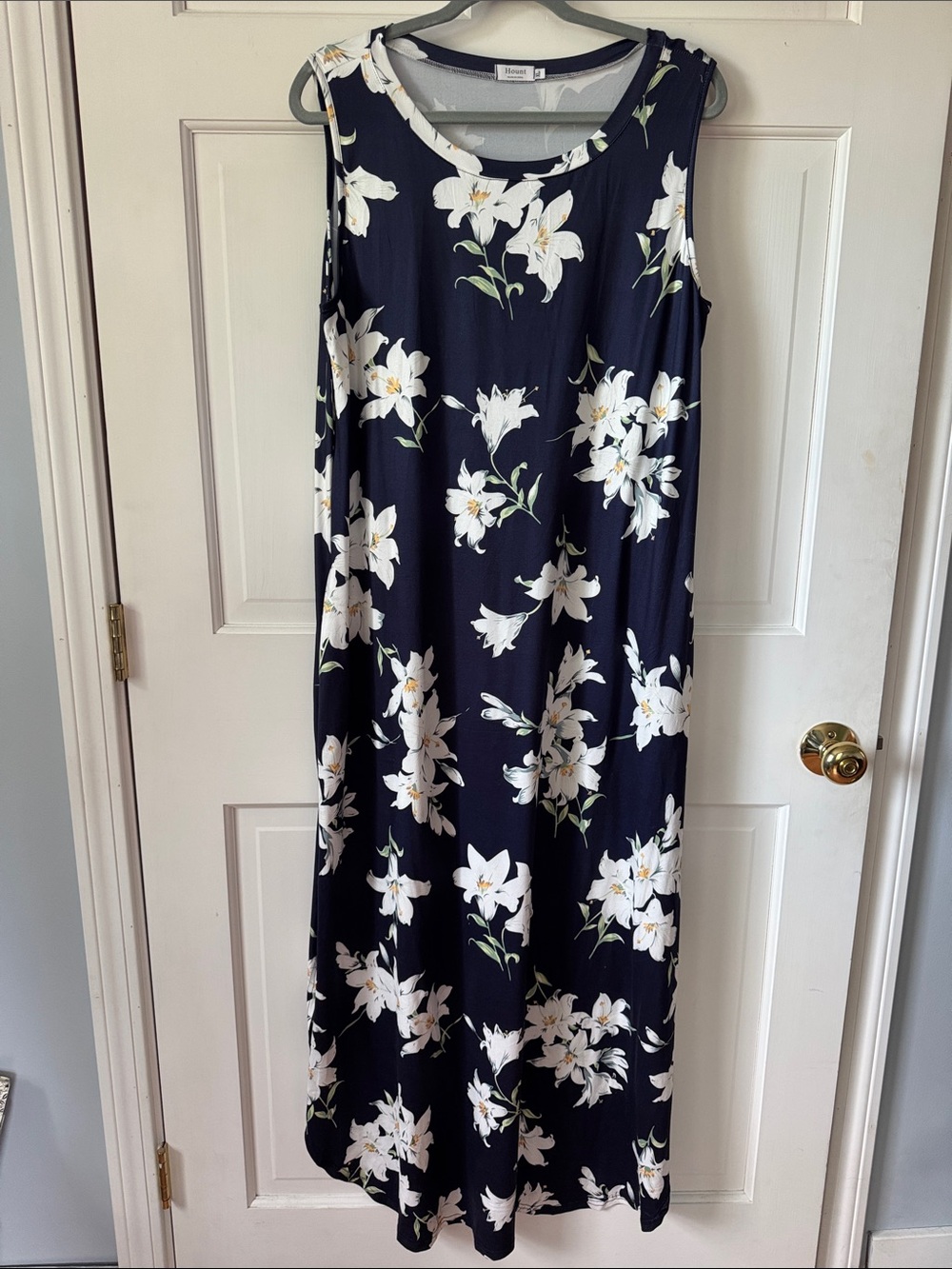 Houmt Navy Floral Maxi Dress - Sleeveless Elegant Women’s Dress